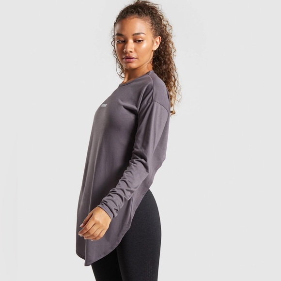 NWOT GYMSHARK Ark Long Sleeve Active (High back) Slate Lavender - Picture 4 of 5